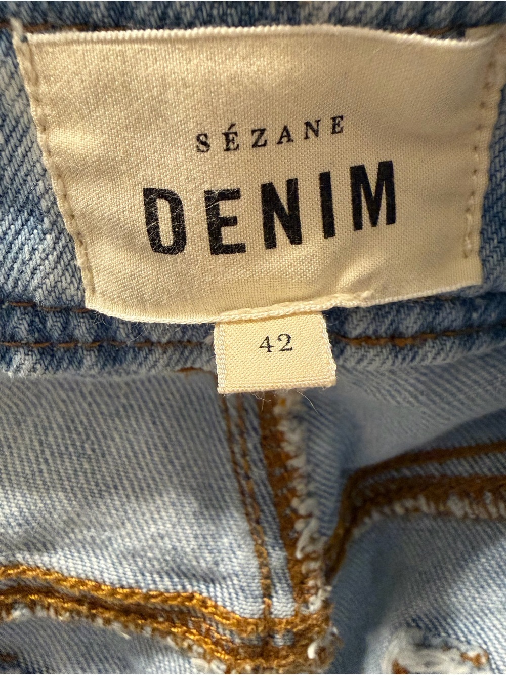 Sézane Le Crop Washed High Rise Wide Leg Jeans Size 10 / FR 42 - Picture 7 of 8